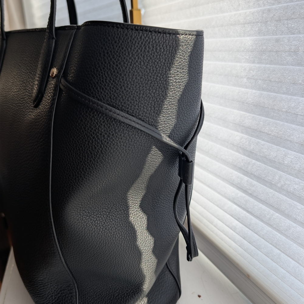 Kate Spade Black Leather Marti Large Shoulder Tote Bag Minimal EUC - Picture 7 of 11